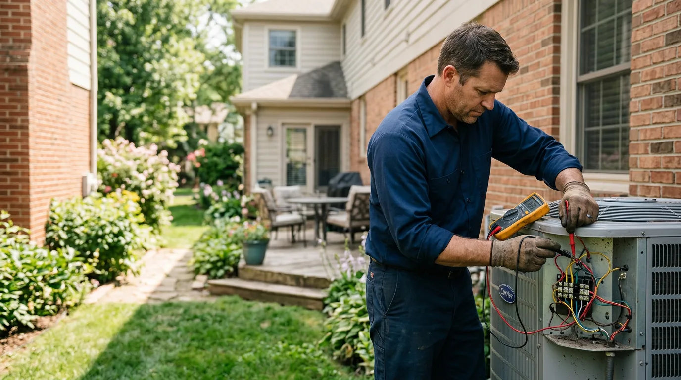 HVAC technician working near Burton, MI